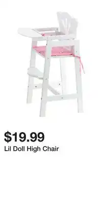 TJ Maxx Lil doll high chair offer
