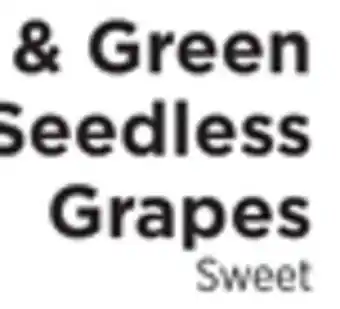 ShopRite Green seedless grapes offer