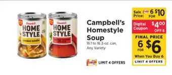 ShopRite Homestyle soup offer