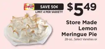 ShopRite Store made lemon meringue pie offer