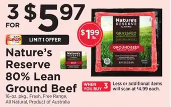 ShopRite 80% lean ground beef offer