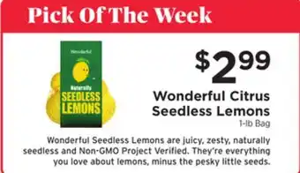 ShopRite Citrus seedless lemons offer