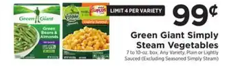 ShopRite Simply steam vegetables offer
