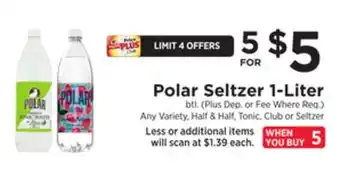 ShopRite Seltzer 1-liter offer