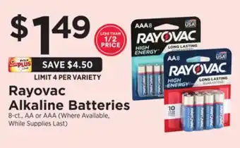ShopRite Rayovac alkaline batteries offer
