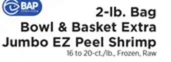ShopRite 2-lb. bag extra jumbo ez peel shrimp offer