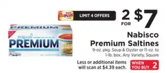 ShopRite Premium saltines offer