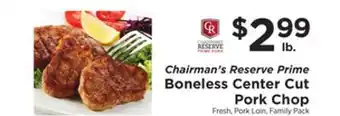 ShopRite Prime boneless center cut pork chop offer