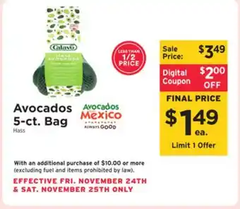 ShopRite Avocados 5-ct. bag offer