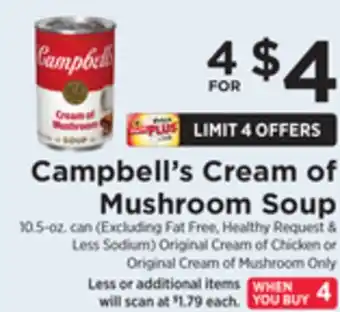 ShopRite Cream of mushroom soup offer