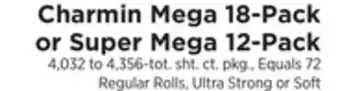 ShopRite Mega 18-pack or super mega 12-pack offer