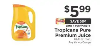ShopRite Pure premium juice offer