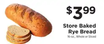 ShopRite Store baked rye bread offer