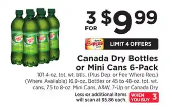 ShopRite Bottles or mini cans 6-pack offer