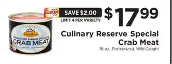 ShopRite Special crab meat offer