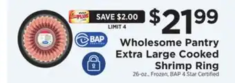 ShopRite Wholesome pantry extra large cooked shrimp ring offer