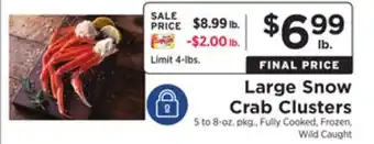 ShopRite Large snow crab clusters offer