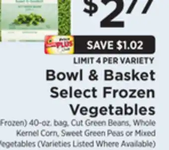ShopRite Select frozen vegetables offer
