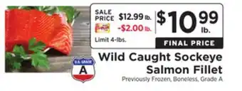 ShopRite Wild caught sockeye salmon fillet offer
