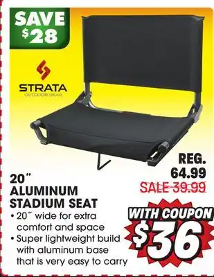 Big 5 Strata outdoor gear 20 aluminum stadium seat offer