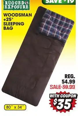 Big 5 Rugged exposure woodsman +25° sleeping bag offer