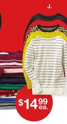 JC Penney Liz claiborne or worthington sweaters offer