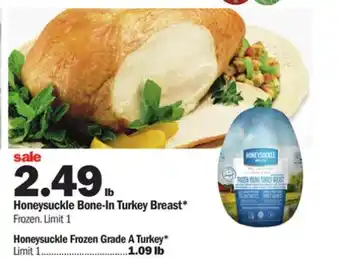 Meijer Honeysuckle bone-in turkey breast offer