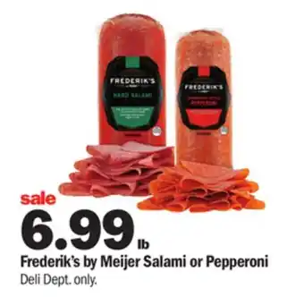 Meijer Frederik's by meijer salami or pepperoni offer