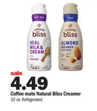 Meijer Coffee mate natural bliss creamer offer