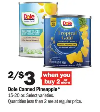 Meijer Dole canned pineapple offer