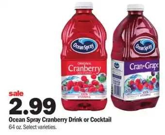 Meijer Ocean spray cranberry drink or cocktail offer