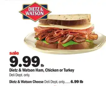 Meijer Dietz & watson ham, chicken or turkey offer