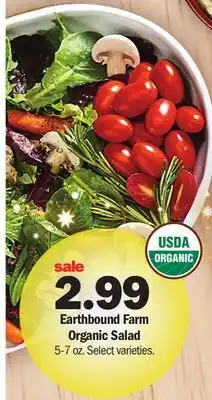 Meijer Earthbound farm organic salad offer