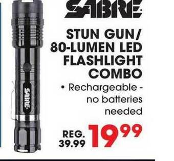 Big 5 Sabre Stun Gun 80-lumen Led Flashlight Combo offer