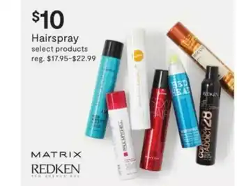 JC Penney Hairspray Matrix Redken offer