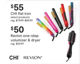 JC Penney Chi Flat Iron Revlon One-step offer