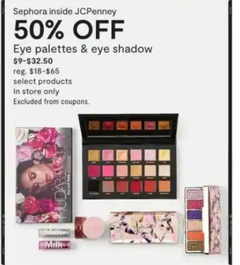JC Penney Sephora Inside Jacpenney Eye Palettes & Eye Shadow offer