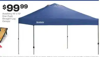 Academy Academy 10' X 10' One-push Straight-leg Canopy offer