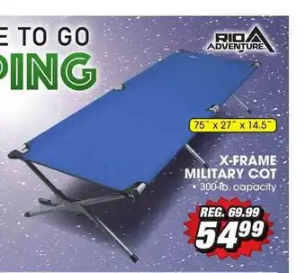 Big 5 X-frame Military Cot Rio Adventure offer