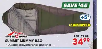 Big 5 Summit Mummy Bag Suisse+sport offer