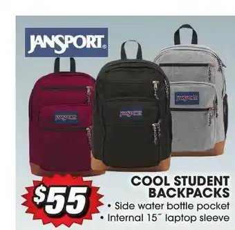 Big 5 Jansport Cool Student Backpacks offer