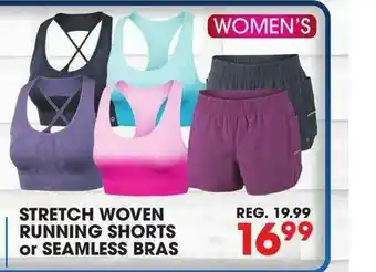 Big 5 Stretch Woven Running Shorts Or Seamles Bra Women's offer