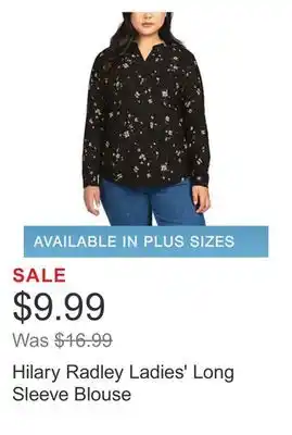 Costco Hilary radley ladies' long sleeve blouse offer