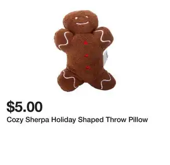 Five Below Cozy sherpa holiday shaped throw pillow offer