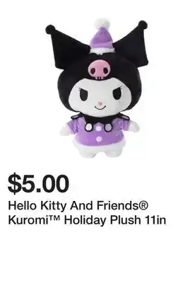 Five Below Hello kitty and friends kuromi holiday plush 11in offer