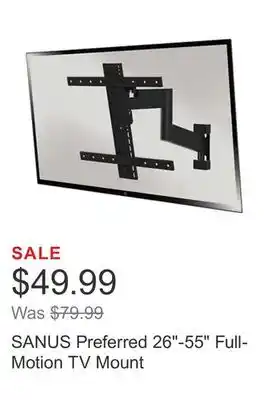 Costco Sanus preferred 26-55 full-motion tv mount offer