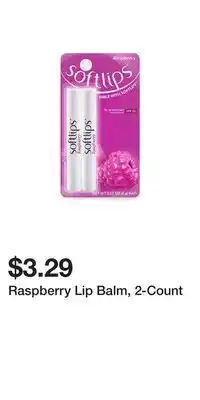 Big Lots Raspberry lip balm, 2-count offer