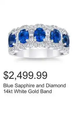 Costco Blue sapphire and diamond 14kt white gold band offer