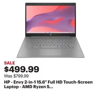 Best Buy Hp - envy 2-in-1 15.6 full hd touch-screen laptop - amd ryzen 5 7530u - 8gb memory - 256gb ssd - nightfall black offer