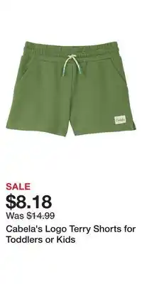 Cabela's Cabela's logo terry shorts for toddlers or kids offer